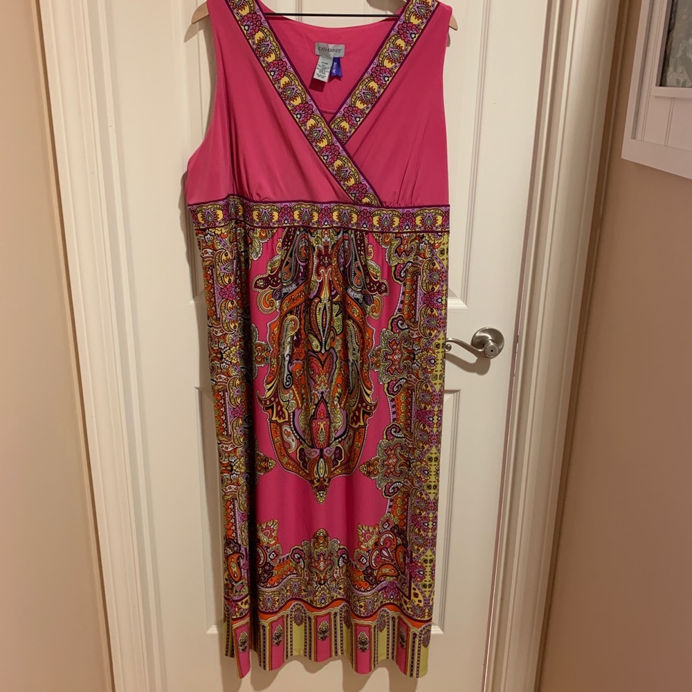 Catherine’s 3X Petite Bohemian Print Maxi Dress